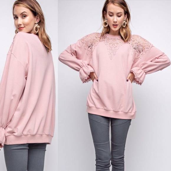 Tops - Crocheted Detail Pullover